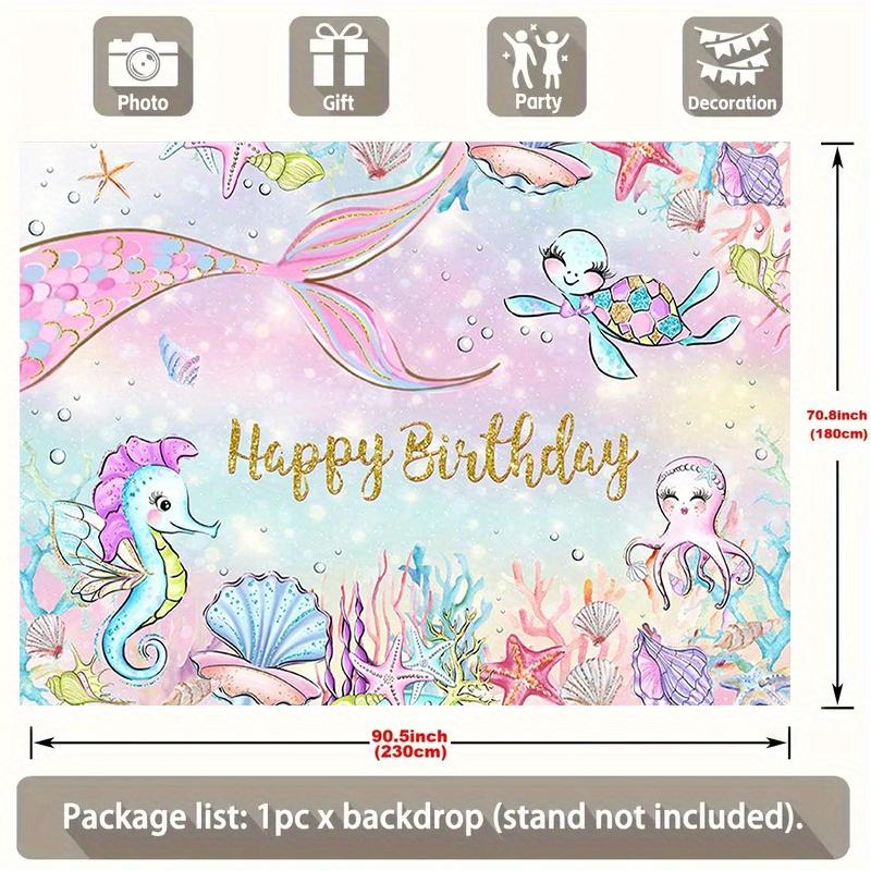 Under The Sea Birthday Backdrop 1pc - Wall Hanging Decor