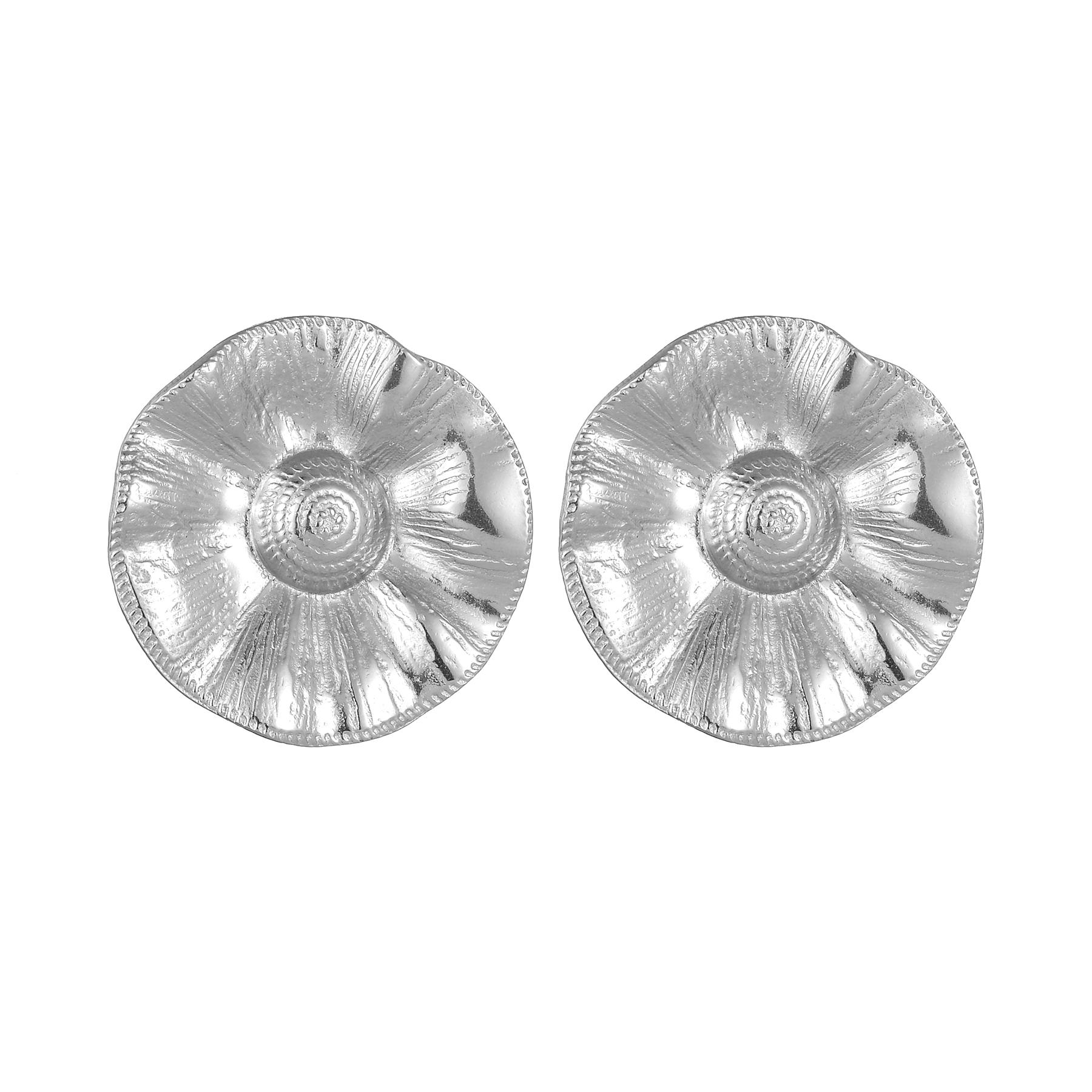 

Atoztide Multiple Styles Exaggerated Flowers Earrings for Women Stainless Steel Irregular Double Color Stud Earring Jewelry Gift