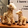 Cute simulation giraffe doll plush toy zoo deer doll children's company soothing doll