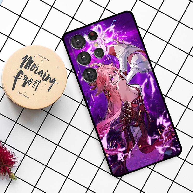 

Genshin Impact Yae MIko Case For Samsung Galaxy S21 S22 S23 S24 S25 Ultra S9 S10 S25 Plus S25 FE S20 FE Phone Cover Galaxy S24 FE