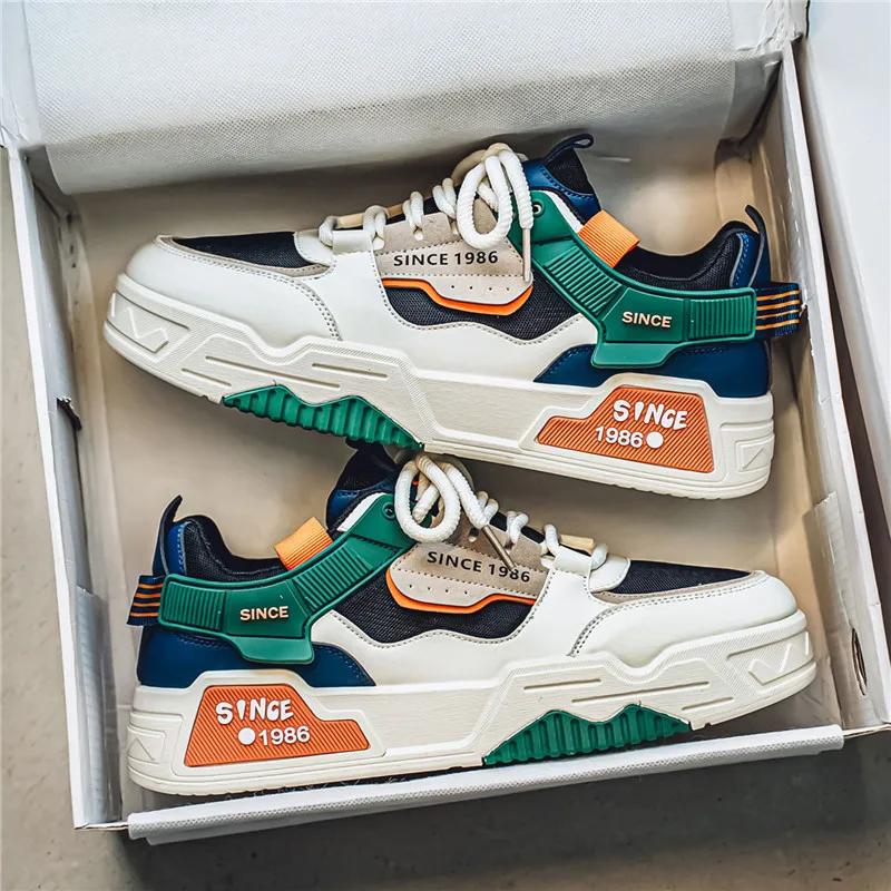 2025 New Men‘s Sneakers Fashion High Top Casual Shoes Light Breathable Running Shoes Lace Up Platform Shoes Zapatillas De Hombre