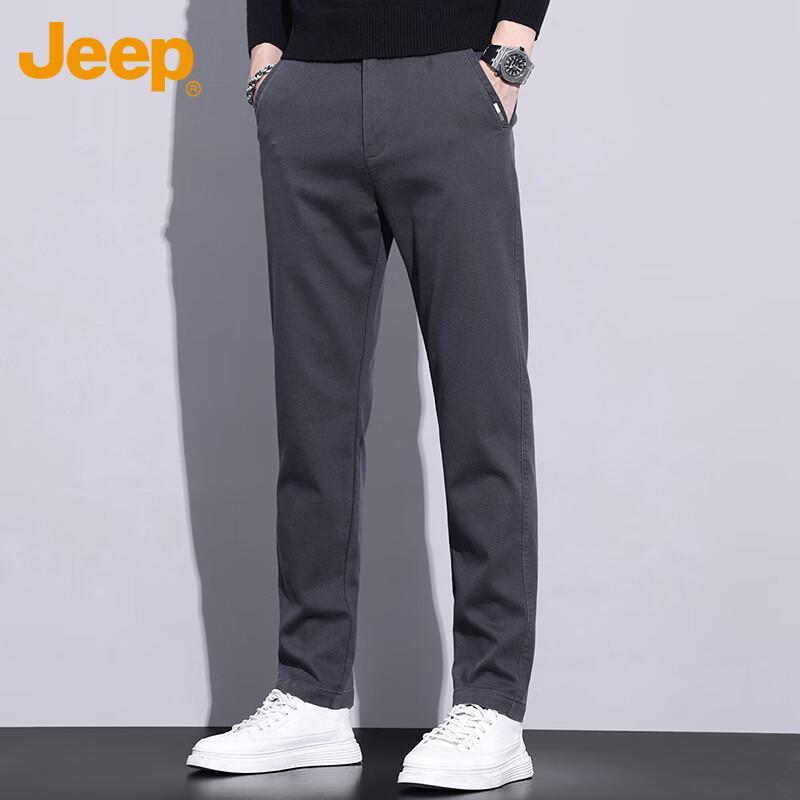 Jeep Men's Autumn/Winter Straight-Leg Casual Trousers
