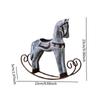 Wooden Rocking Horse Statue Animal Sculpture Collection Desktop Ornament for Nightstand Cabinet Countertop Bookshelf Decor