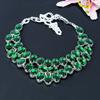 Chrome Diopside Gemstone Handmade 925 Sterling Silver Jewelry Necklace 18" KG-392
