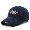Embroidered Letter Baseball Cap Women Winter Cap Men Corduroy Sun Hat