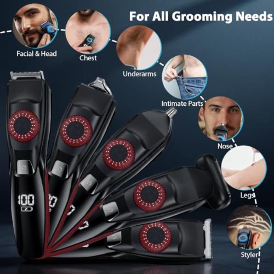 40 Precisions Beard Trimmer for Men with Foil Shaver for Stubble Mustache Clean Look All In 1 Electric Trimmer for Face Head No