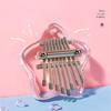 Hluru 8-Key Mini Kalimba - Transparent Crystal Acrylic Thumb Piano, Portable Acoustic Finger Piano Instrument