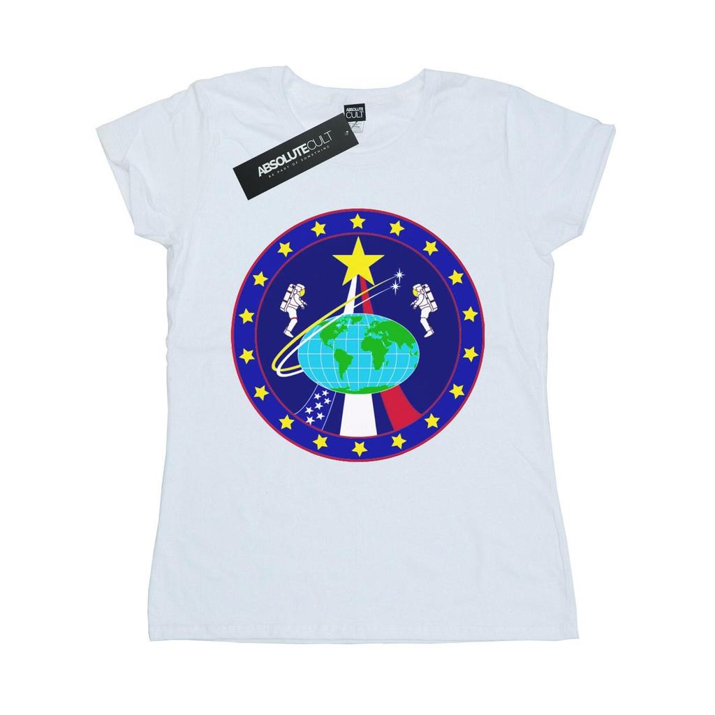 NASA Womens/Ladies Classic Globe Astronauts Cotton T-Shirt