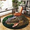 1pc Tyrannosaurus rex, prehistoric Round Chair mat Area Rug - Non-Slip, Floor Mat for Office, Bedroom, and Indoor Decor c1125323