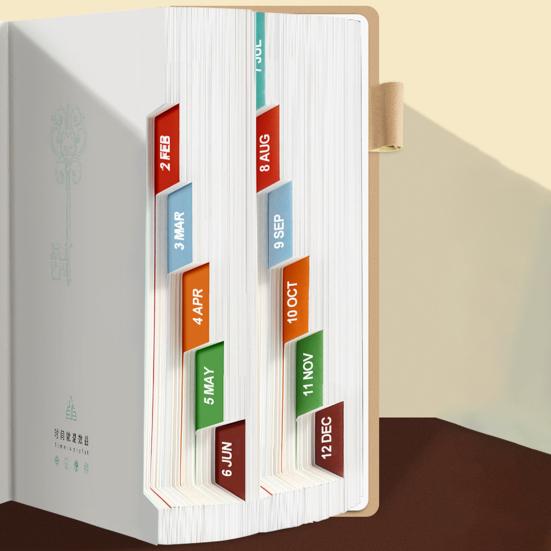 2026 Schedule Planner Notepad A5 Magnetic Closure Planner Color-Blocked Productivity Notebook with 12-Month Organizer