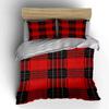 Red-and-black plaid squares. Bedding sets Duvet cover sets Duvet covers Pillowcases(1 * Duvet Cover 2 * Pillowcases without duvet insert)