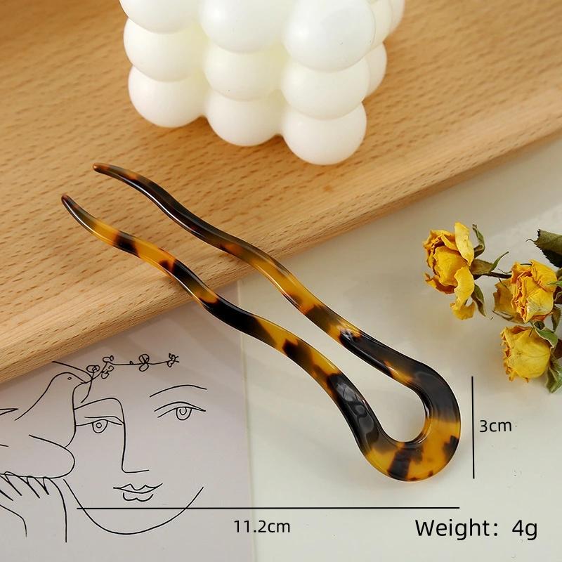 1 szt. Klasyczny Retro Styl Kolor Jastrzębi Acetatowa Płytka Spinka do Włosów Damskie Akcesoria do Włosów