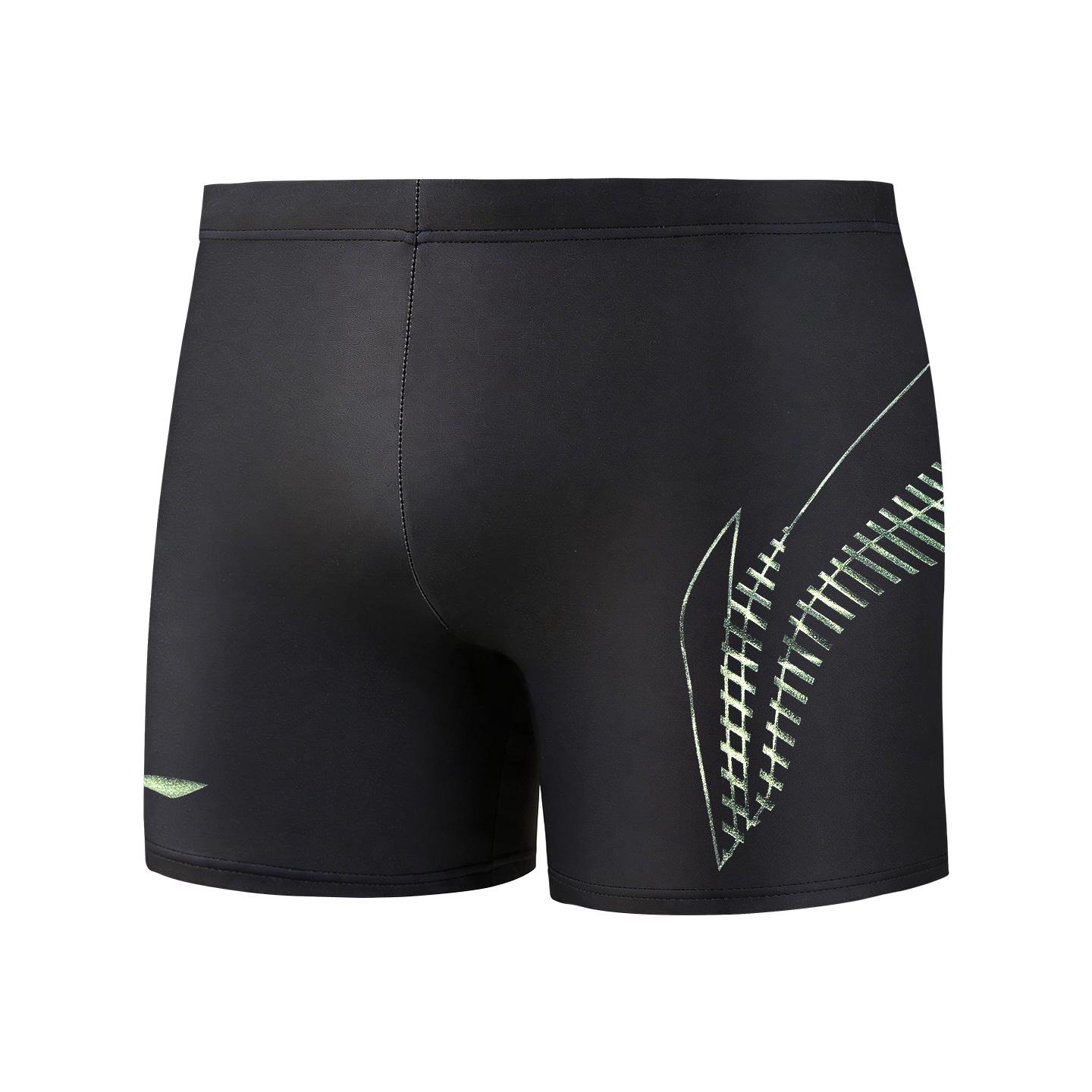Li Ning Профессиональные мужские спортивные плавки с квадратным вырезом, быстросохнущие, мужская одежда для плавания GKMB-LSKX074 M