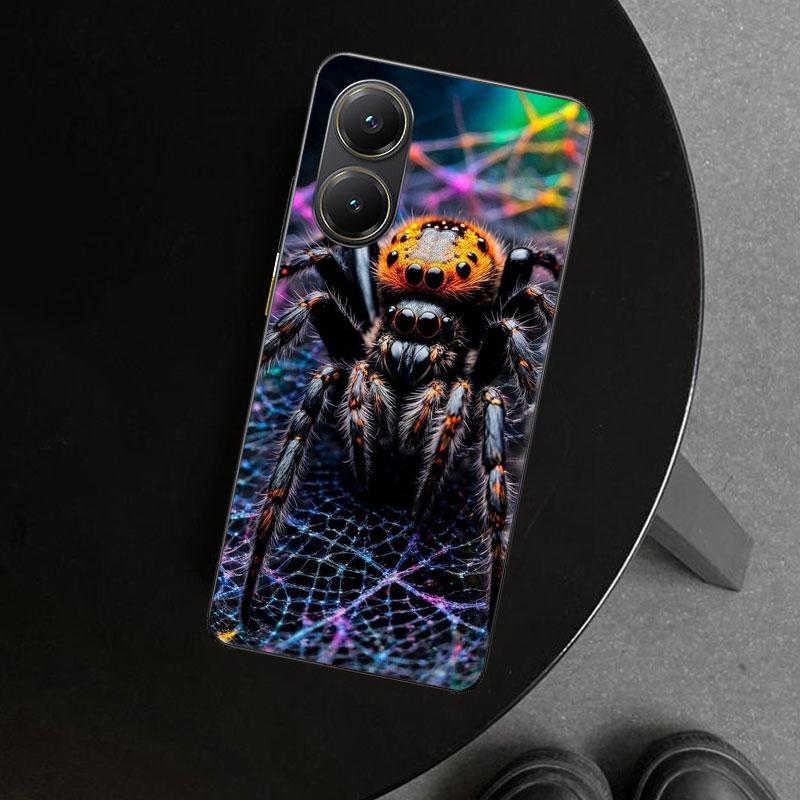 Black Widow Spider Insect Phone Case Cover for Xiaomi Poco X6 X5 X7 Pro F7 Ultra Redmi 15C 15 13C 13 12C 12 10C 10 10A 9C 9A 9T