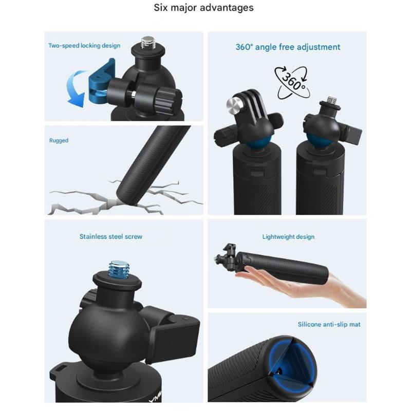 Portable Action Camera Extension Poles Tripod Stand For Sports Camera Stable Base And Flexible Viewing Positions