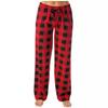 Women's Plaid Pajama Pants - Comfortable Elastic Waist Sleep Bottoms with Drawstring