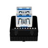 Double Port USB3.0 Adapter Converting 19 pin Motherboard Connector to 2 Type A Female Port Fast Data Transfer Flexible