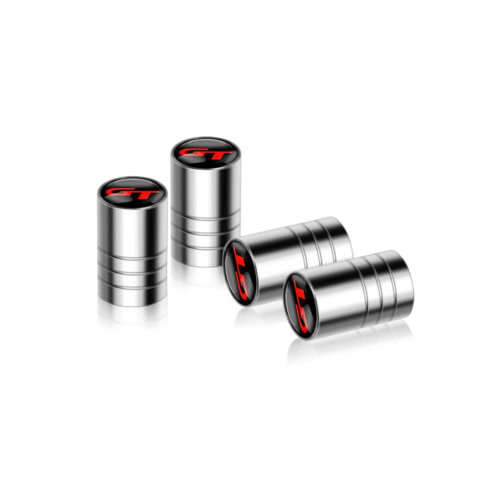 4pcs GT Badges Car Styling Wheel Tire Valve Stem Cap For BMW Mercedes Benz Ford Renault Kia Peugeot Volvo Honda Volkswagen Skoda