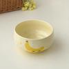 Ceramic Rice Bowl Hand-Painted Bread Fruit Pattern Serving Bowl Microwave Dishwasher Safe Kitchenware for Soup Rice Oatmeal