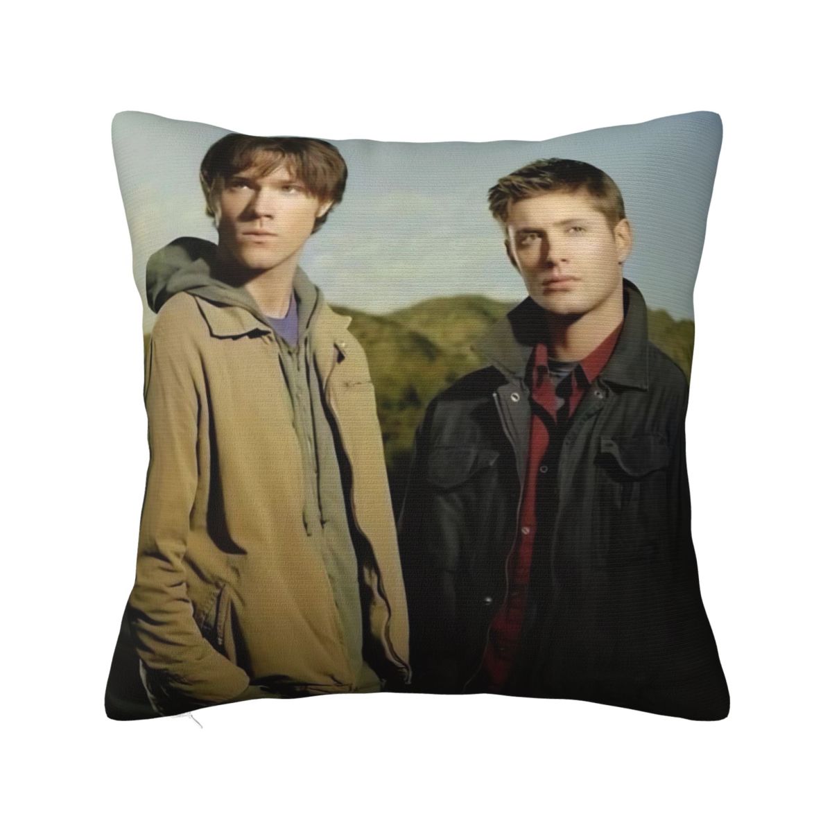 

Dean Winchester Supernatural Television Pillow Cover Pillow Case Cushion Cover Funny Pillowcases For Sofa Car Home Decor 16x16Inch