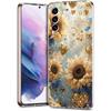 Transparent Phone Case Cover for Samsung Galaxy S25 S24 S23 S22 S20 S21 FE Ultra S24 S23 S10 S10E Plus 5G Fashion Flower Pattern