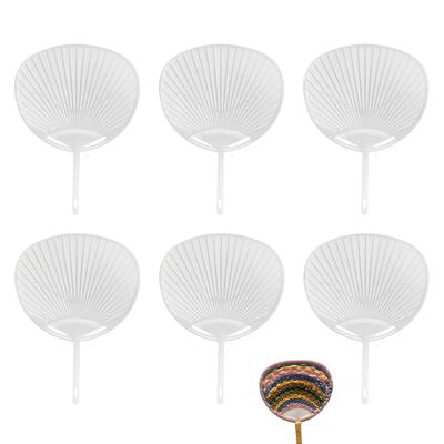 TVETE White Plastic Fan Ribs of Handmade Fan Ribs Durable and Ideal for Fan Fan DIY Accessories [Pack 6] Frames, Only, Break-Resistant, Materials,