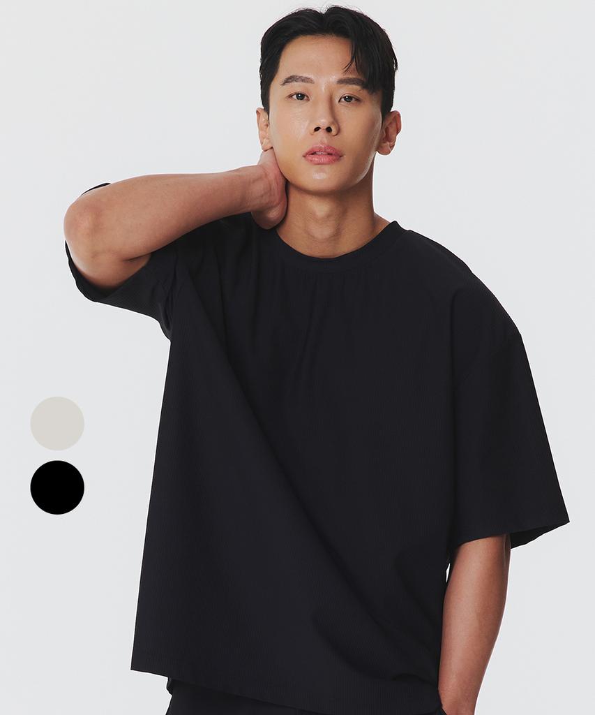 MUSINSA STANDARD SPORTS Ribbed Oversized Short Sleeve (2 Colors)