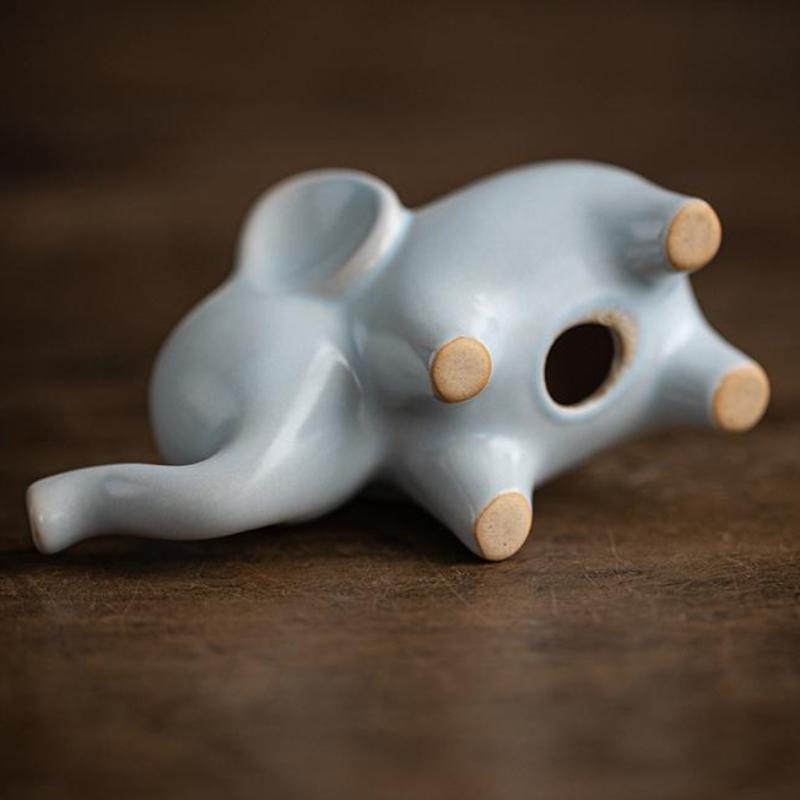 Elephant Ceramics Crafts Figurines, Modern Art Ornaments, Animal Feng Shui, Home Interior, Office Decor Accessories