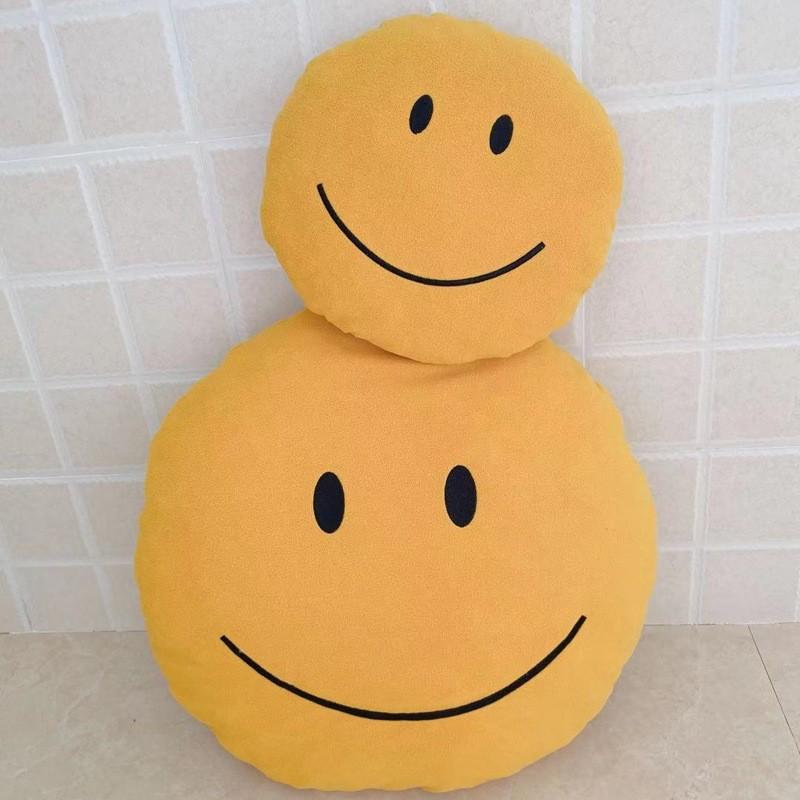 Happy Face Smiley Stuffed Toy Girl Children Bedroom Decoration Sofa Backrest