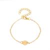 SUMENG 2025 New Fashion Simple Gold Color Letter Name Bangle Jewelry Gifts Tiny Heart Initial Bracelets for Women