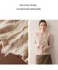 2025 Herbst/Winter Damen V-Ausschnitt Kaschmir Spitzen Strickjacke