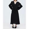 Export H Home Stylish Fashion Long Sleeve Ruffles Special-Interest Design Hepburn Black Elegance Beautiful Casual Dress