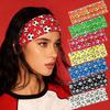 Fashion Elastic Soccer Headband Adjustable Football Print Sport Headscarf Breathable Athletic Head Band for Men and Women