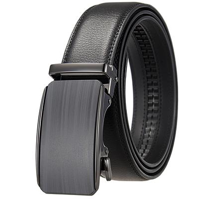 Casual Automatic Buckle Belt, Business Men'S Automatic Buckle Belt, Two-Layer Cowhide Ly36-25575-1