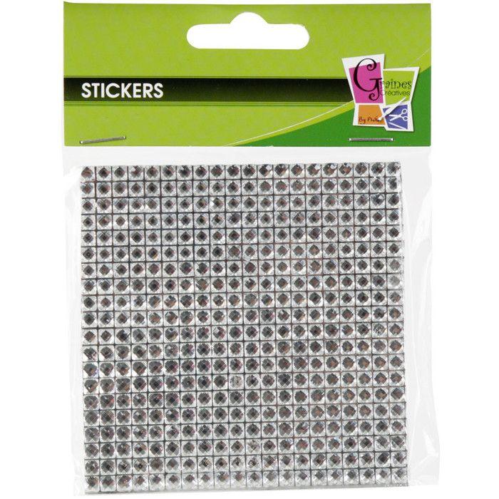 Strass adhésif 4 mm Argenté 400 pièces