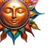 3Pcs Sun Moon Star Wall Decoration No Drill Indoor Outdoor Sun Moon Stars Wooden Wall Art Set Waterproof Sun-Proof Bohemian