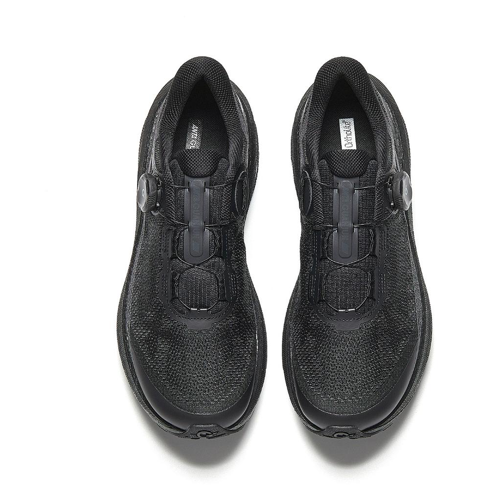 Anta Champion Glory 2 SE Comfortable Fabric Synthetic Leather Rubber Low Top Running Shoes Men sneaker Black Gray 912625536A-3