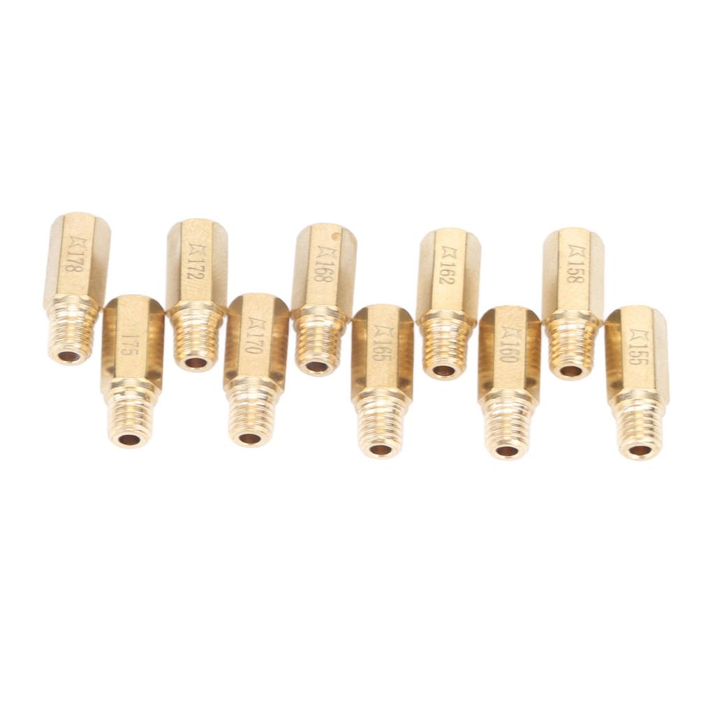 10 Pieces Motorcycle Carburetor Main Jets Hex Type for Keihin PWK PWM OKO CVK NSR KSR Carb
