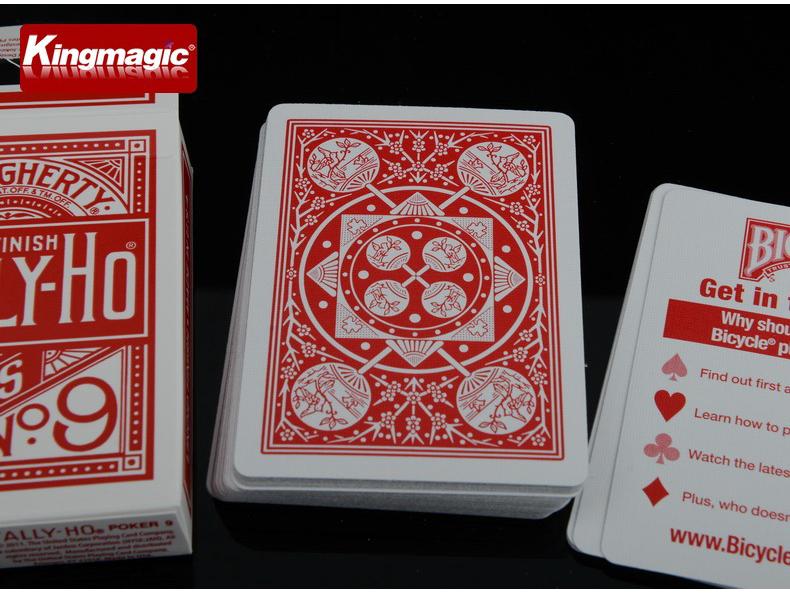 Jeu de cartes original Tally-Ho No.9 - Designs Dos Éventail & Dos Cercle pour la Magie & les Flourishes