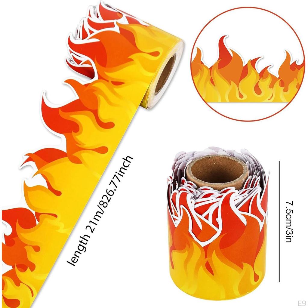 Fire Bulletin Board Border Fires Trim Holiday Classroom Die Cut for