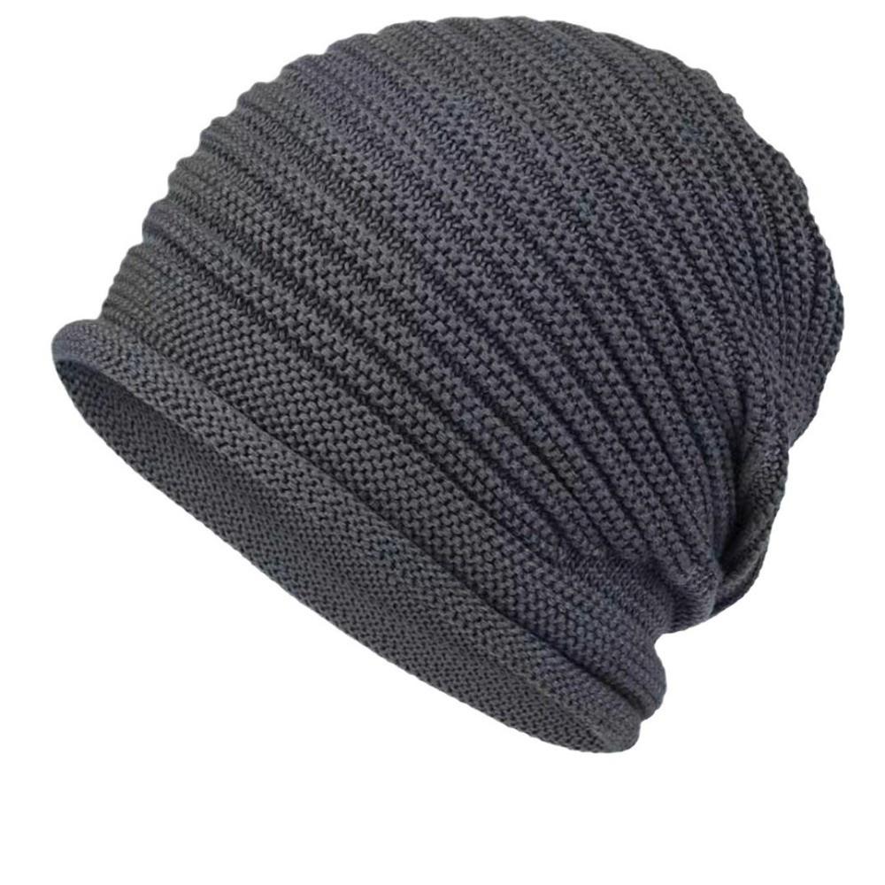 Soft Winter Knitted Hat Warm Ear Protection Hat Casual Beanies  Outdoor