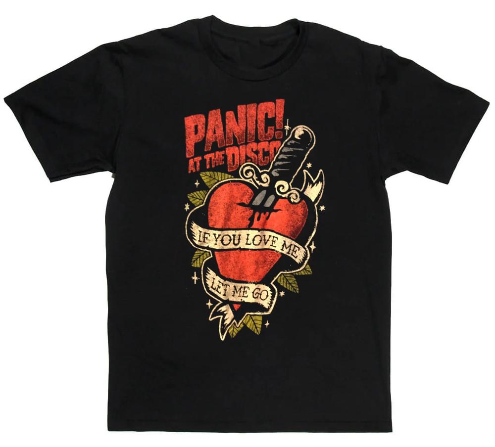Panic At The Disco Если ты любишь меня черная Унисекс S-2345XL Футболка Унисекс Футболка M