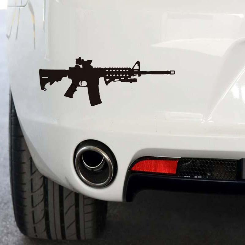 2 Pezzi Avviso Divertente Protetto Da Adesivi In Vinile AR-15 A - Foto 9