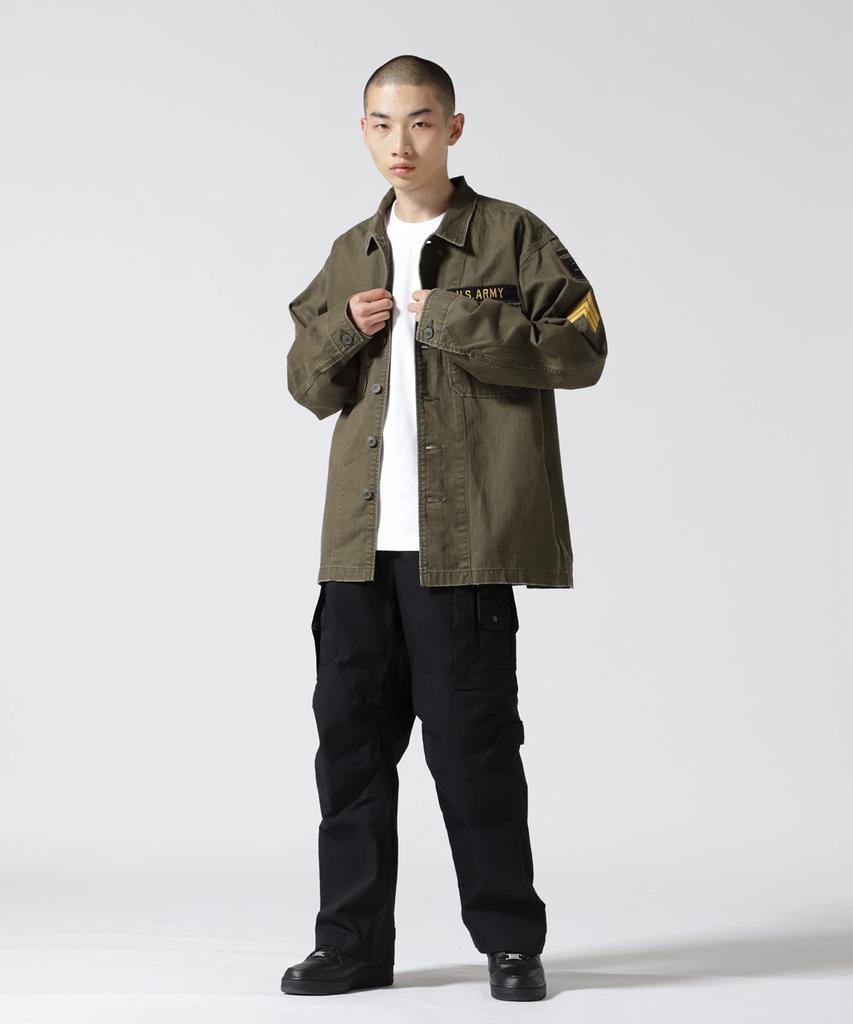 VINTAGE WASH TYPE Wash Type Khaki [AVIREX] OG-107 SHIRT/Vintage Shirt, Men's, L, 180,