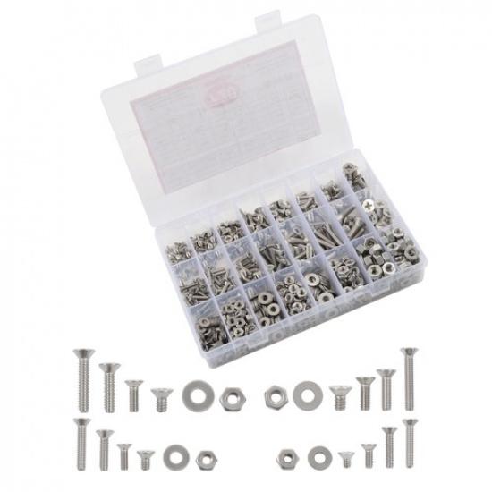 720 Piece SS Nuts and Bolts Assortment - #6-32 #8-32 #10-24 #1/4-20