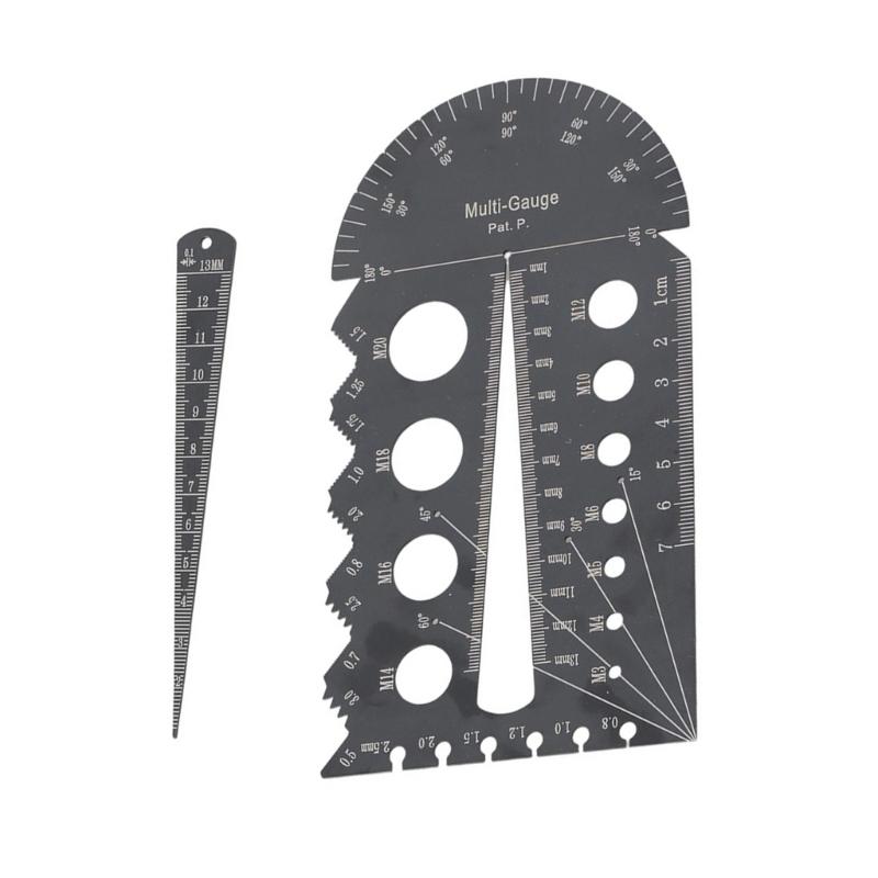 1Pack Metric and British Thread Screw Gauge Clear Scale Thread Gauge for Accurate Measurement in Stainless Steel
