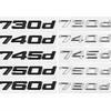 3D ABS Znaky Loga Emblem Nálepka na Zadní Kufr Auta Pro BMW Řady 7 730d 740d 745d 750d 760d E38 E65 E66 F01 F02 G11 G12