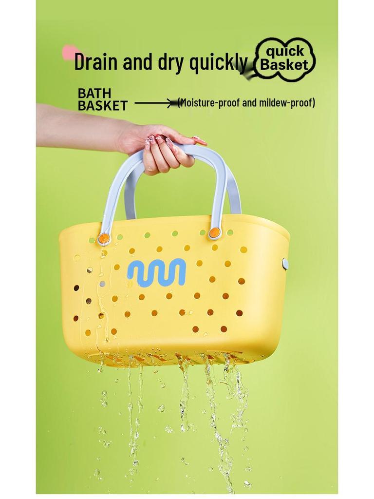 Dámský koupelnový úložný koš s velkou kapacitou a odtokem