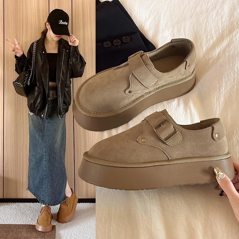 Platform women's spring and summer retro single shoes, new women's shoes, versatile shoes