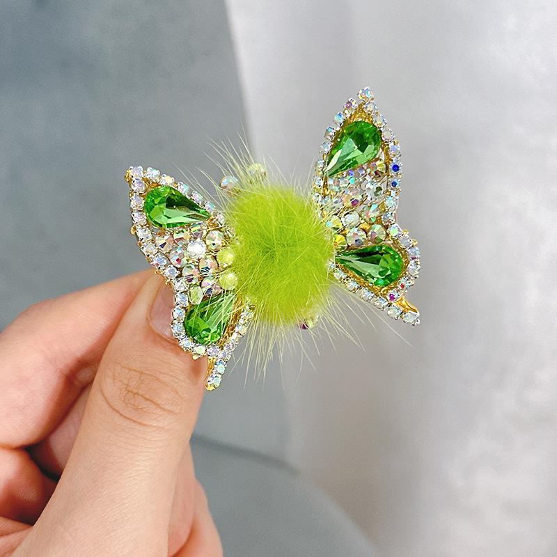 Flash Diamond  Butterfly That Will Shake Hairpins Cute Children Headwear Girls Clips Woman Barrettes Hairgrips Hair Accessories